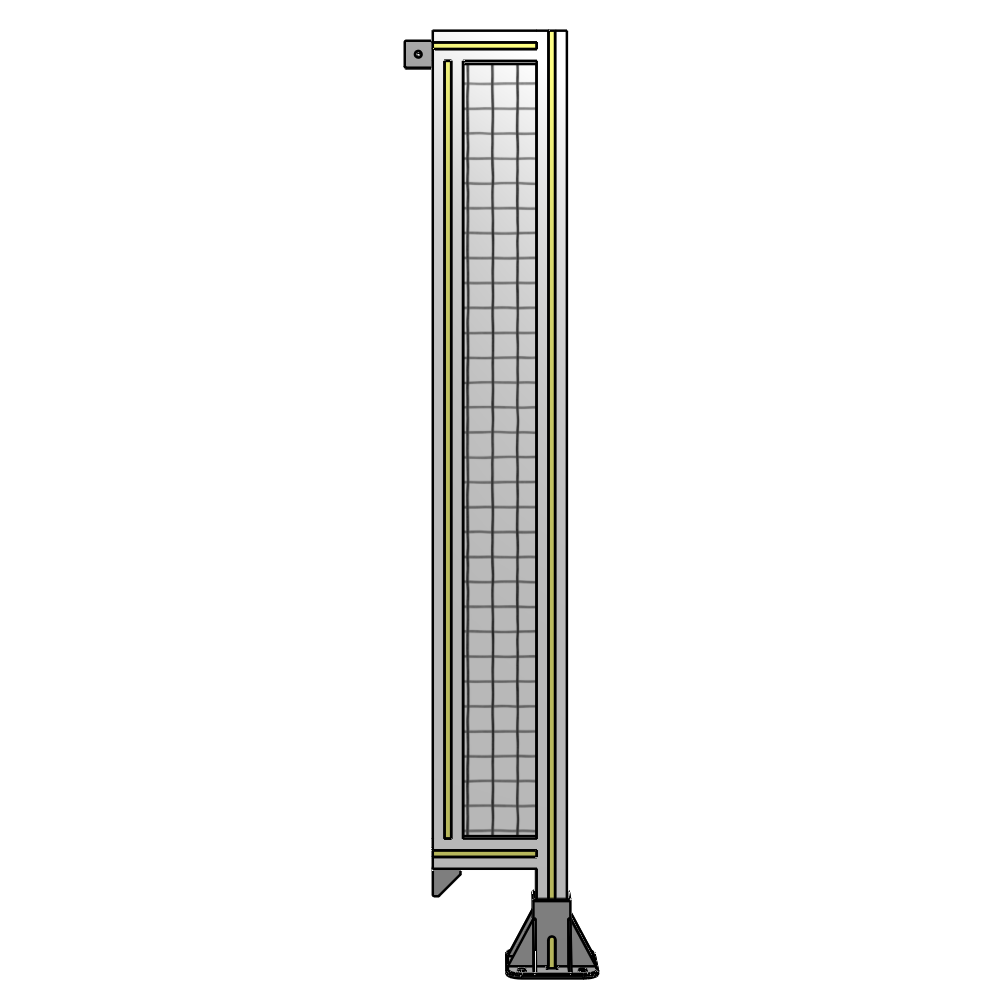 SINGLE PANEL-LEG ON RIGHT WITH TIE PLATES AND ANGLE 1400MM X 200MM  1" MESH, AS A KIT
