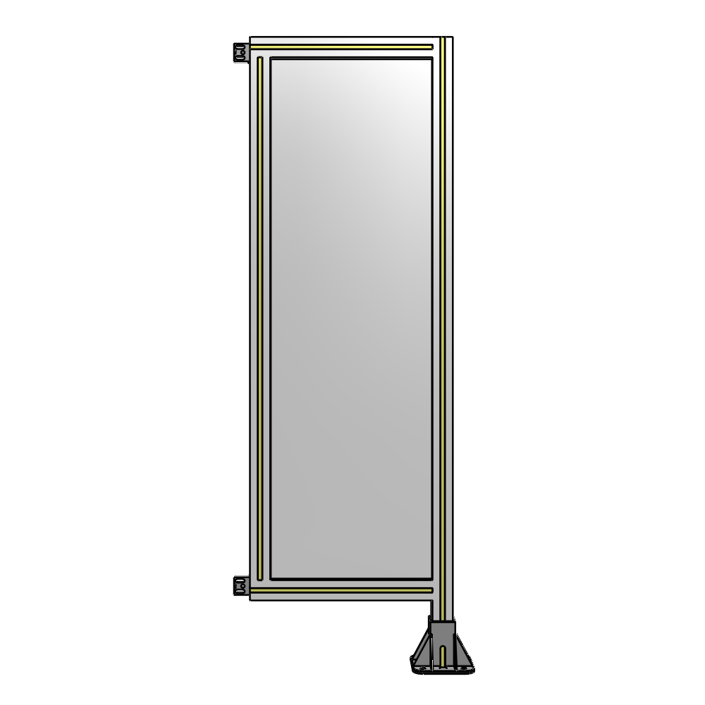 SINGLE PANEL-LEG ON RIGHT WITH HINGES 1400MM X 450MM  1/4" POLYCARBONATE, AS A KIT