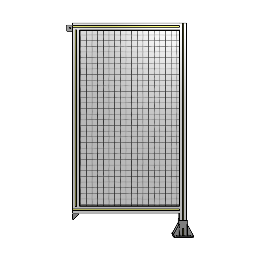SINGLE PANEL-LEG ON RIGHT WITH TIE PLATES AND ANGLE 1400MM X 750MM  1" MESH, AS A KIT