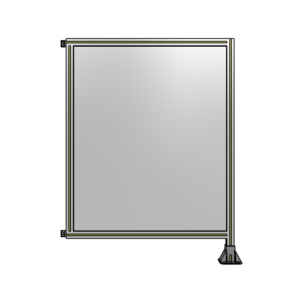 SINGLE PANEL-LEG ON RIGHT WITH HINGES 1400MM X 1050MM  1/4" POLYCARBONATE, FULLY ASSEMBLED