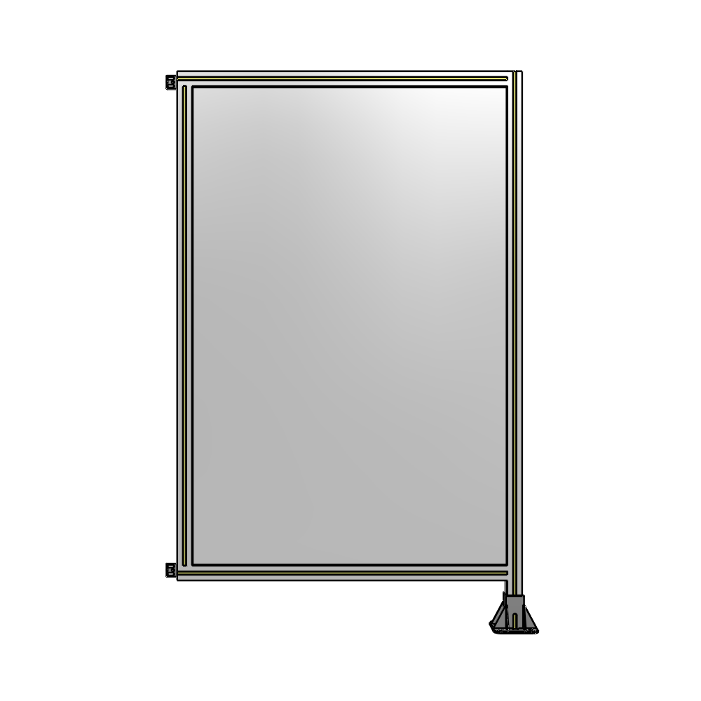 SINGLE PANEL-LEG ON RIGHT WITH HINGES 1700MM X 1050MM  1/4" POLYCARBONATE, FULLY ASSEMBLED
