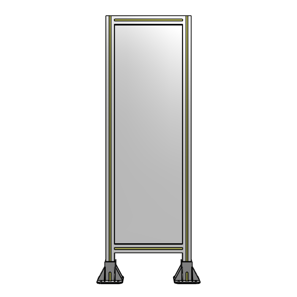 SINGLE PANEL-LEG ON  BOTH SIDES  1400MM X 450MM  1/4" POLYCARBONATE, AS A KIT