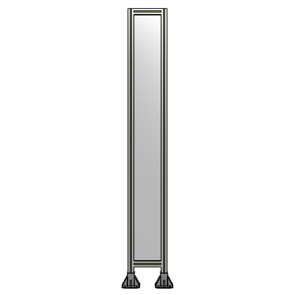 SINGLE PANEL-LEG ON  BOTH SIDES  2135MM X 300MM  1/4" POLYCARBONATE, AS A KIT