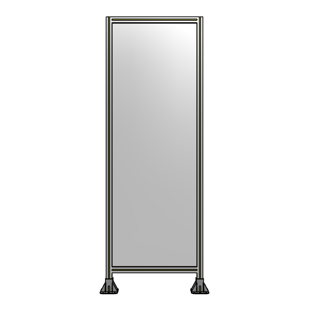 SINGLE PANEL-LEG ON  BOTH SIDES  2135MM X 750MM  1/4" POLYCARBONATE, ASSEMBLED