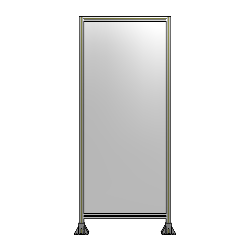 SINGLE PANEL-LEG ON  BOTH SIDES  2135MM X 900MM  1/4" POLYCARBONATE, AS A KIT