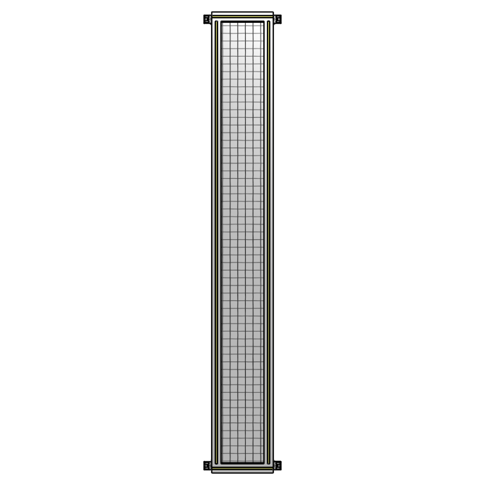 SINGLE PANEL-NO LEGS WITH HINGES 2400MM X 300MM  1" MESH, FULLY ASSEMBLED