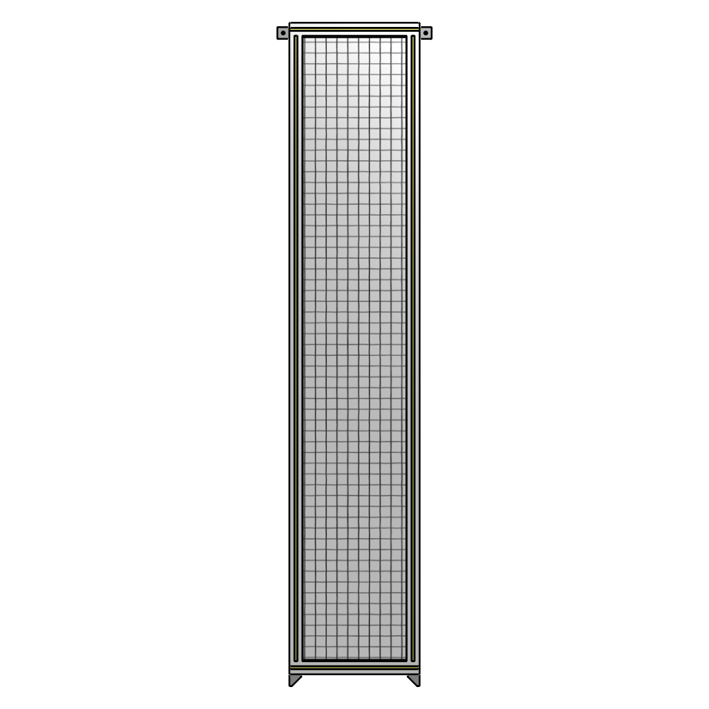 SINGLE PANEL-NO LEGS WITH TIE PLATES AND ANGLE 2400MM X 450MM  1" MESH, AS A KIT