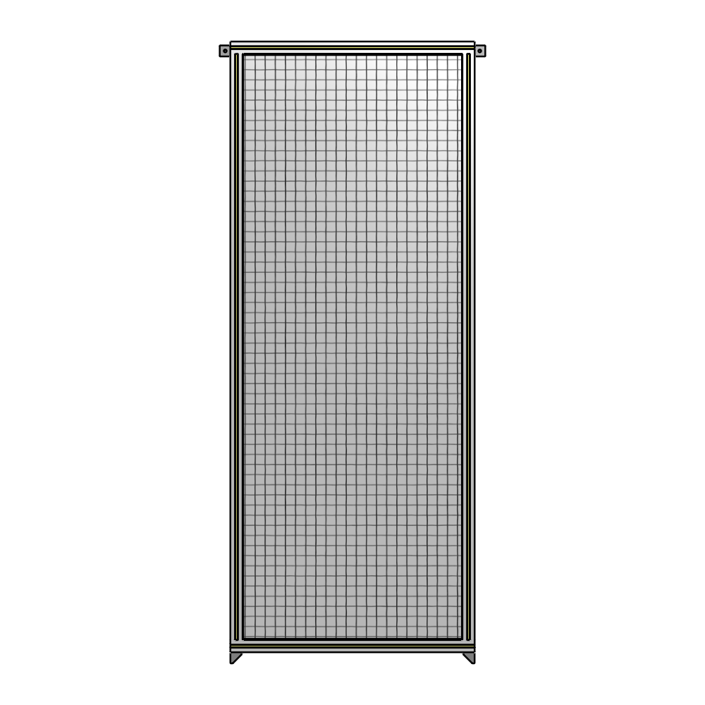SINGLE PANEL-NO LEGS WITH TIE PLATES AND ANGLE 2400MM X 900MM  1" MESH, FULLY ASSEMBLED