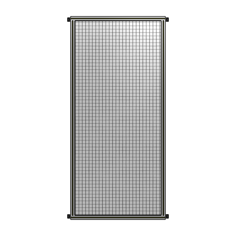 SINGLE PANEL-NO LEGS WITH HINGES 2400MM X 1050MM  1" MESH, FULLY ASSEMBLED