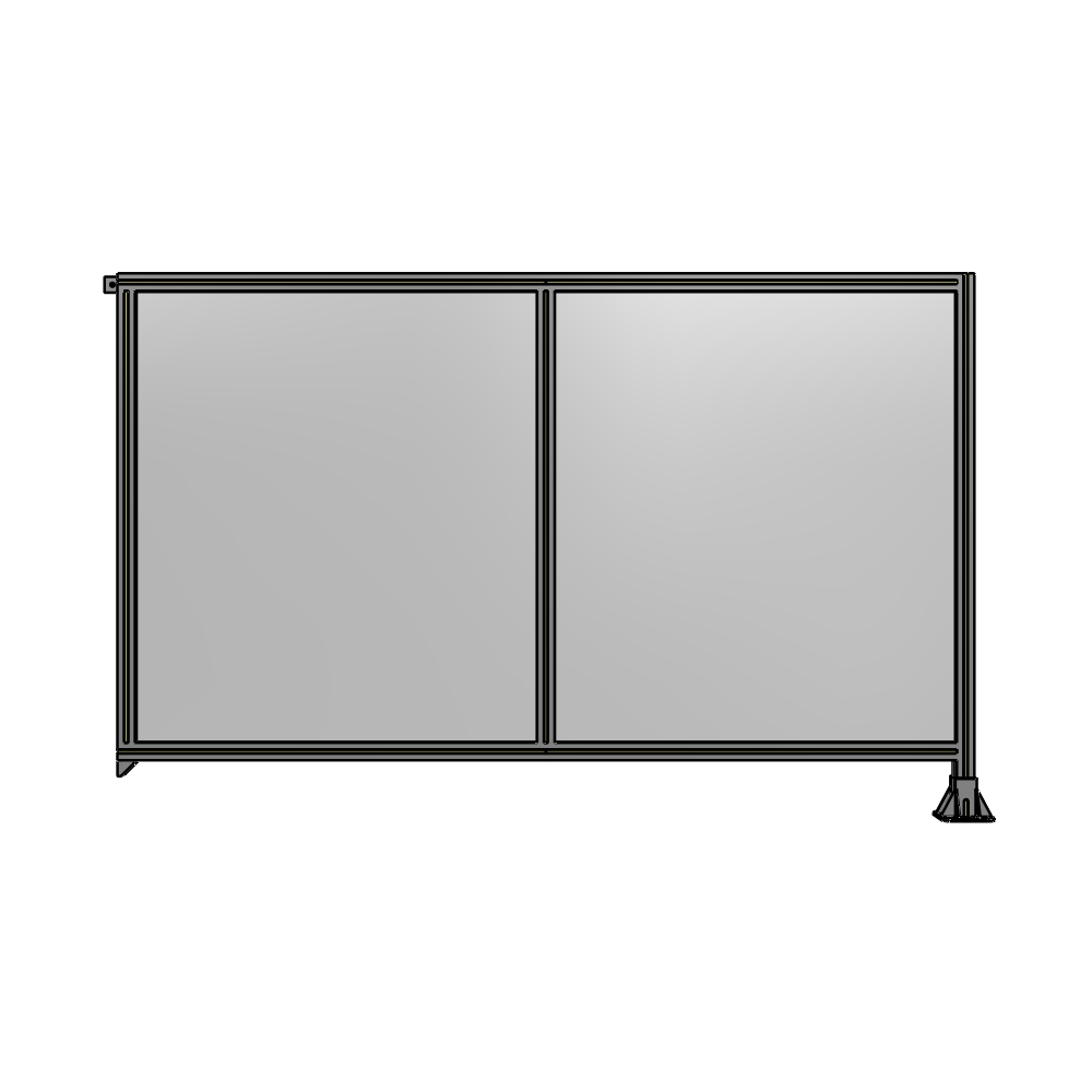 DOUBLE PANEL-LEG ON RIGHT, TIE PLATE AND ANGLE ON LEFT 1400MM X 2200MM  1/4" POLYCARBONATE, AS A KIT