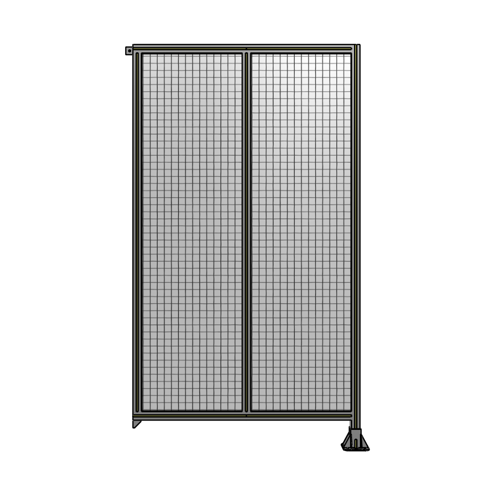 DOUBLE PANEL-LEG ON RIGHT, TIE PLATE AND ANGLE ON LEFT 2135MM X 1200MM  1" MESH, FULLY ASSEMBLED