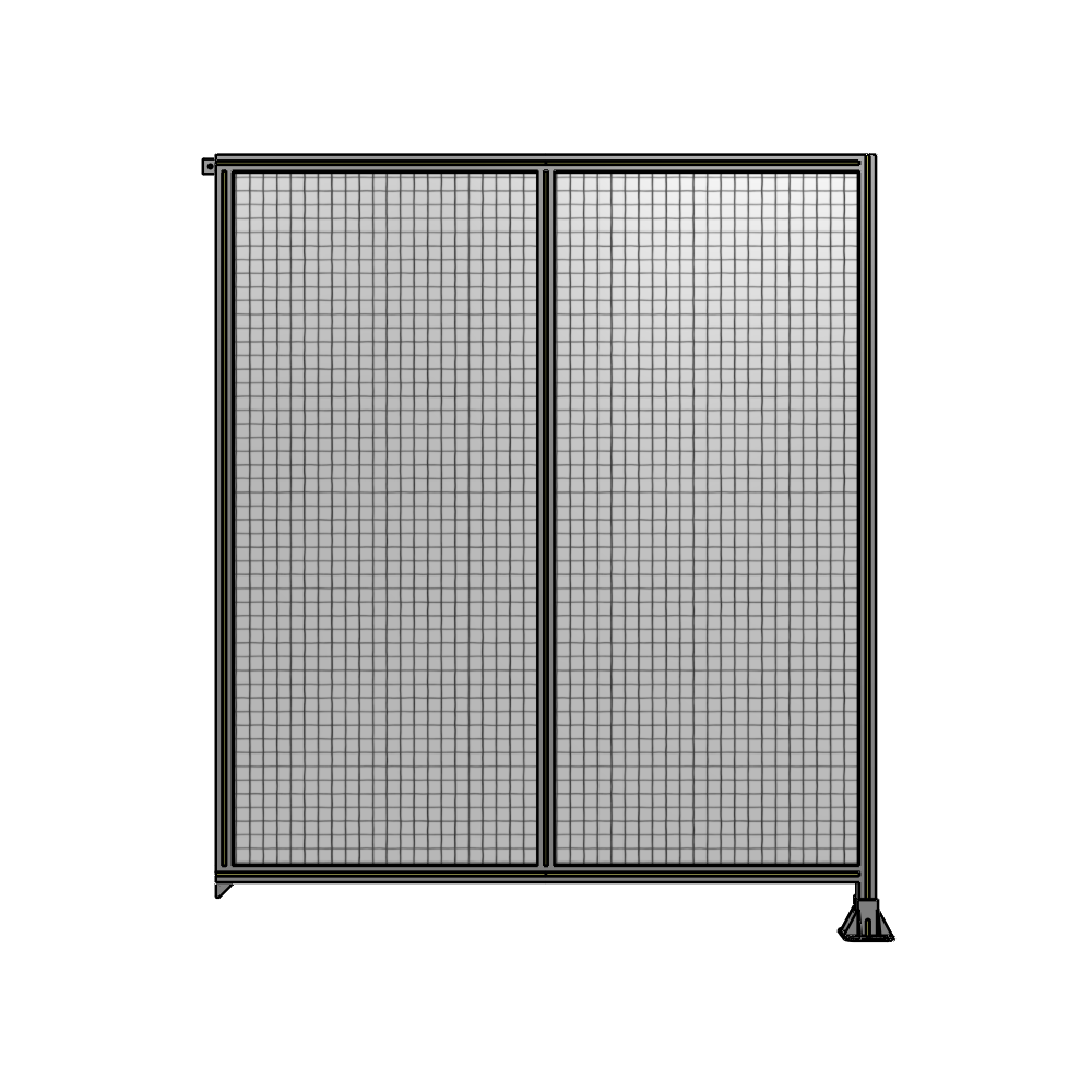 DOUBLE PANEL-LEG ON RIGHT, TIE PLATE AND ANGLE ON LEFT 2135MM X 1800MM  1" MESH, FULLY ASSEMBLED