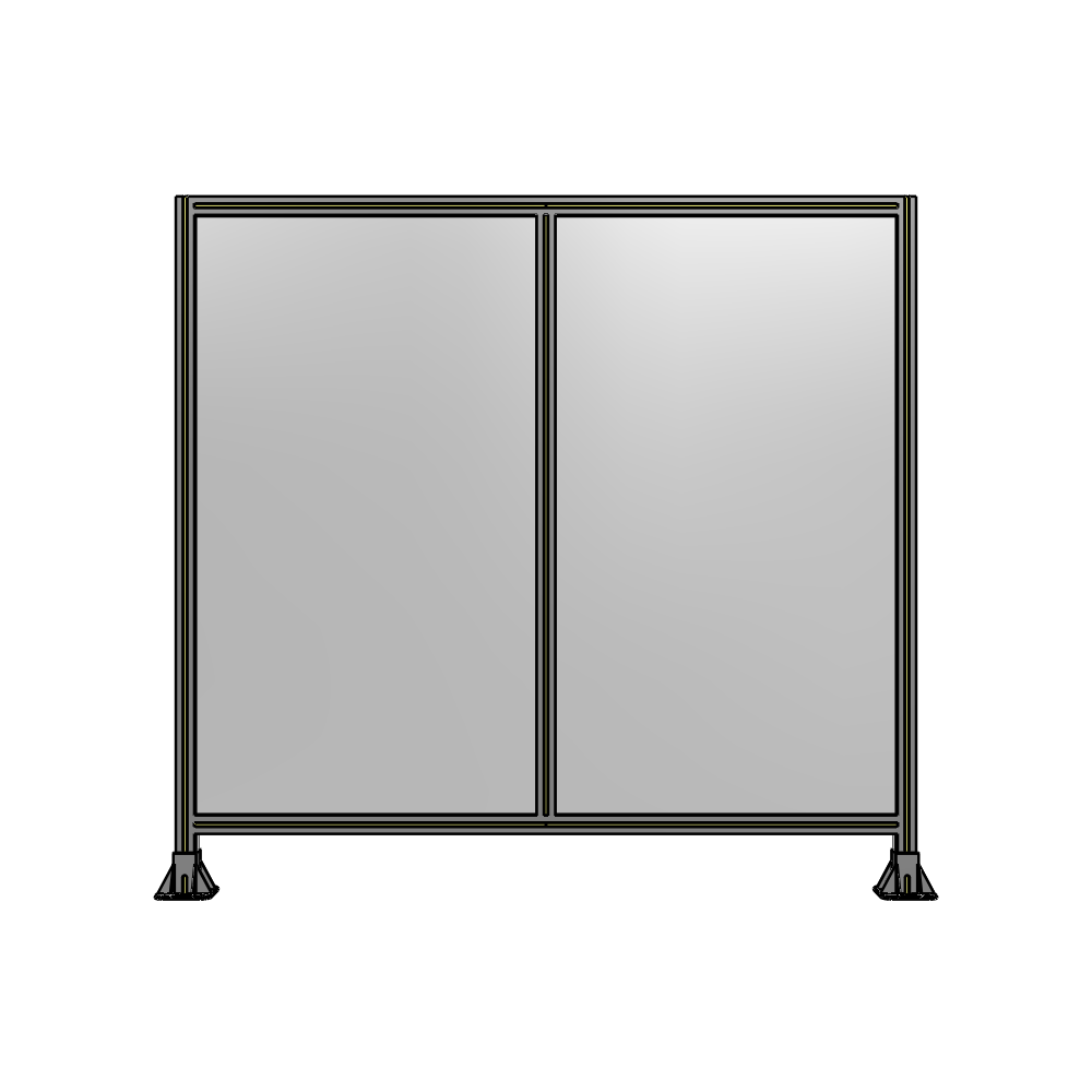DOUBLE PANEL-LEG ON EACH SIDE 1700MM X 1800MM  1/4" POLYCARBONATE, FULLY ASSEMBLED