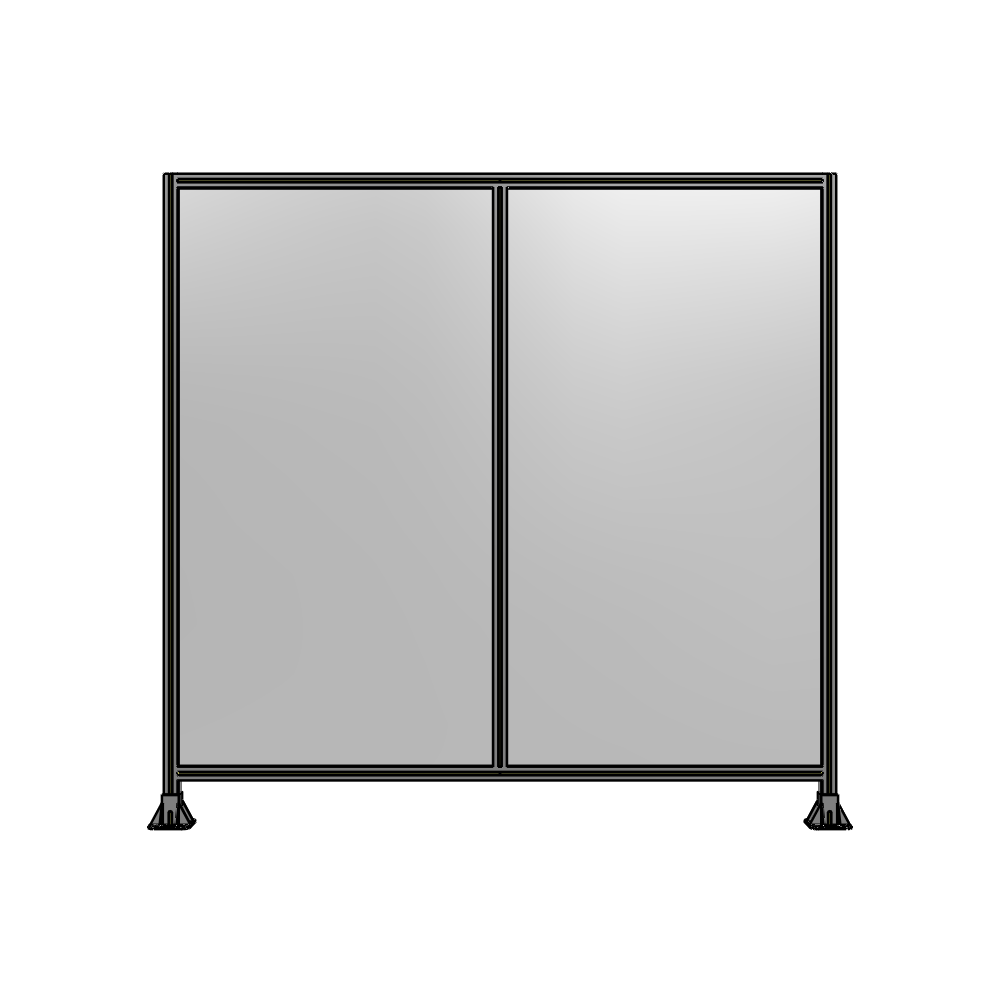 DOUBLE PANEL-LEG ON EACH SIDE  2135MM X 2200MM  1/4" POLYCARBONATE, FULLY ASSEMBLED