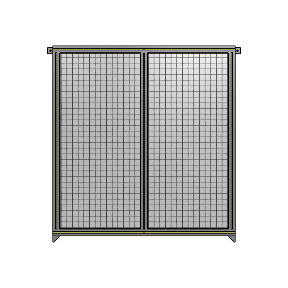 DOUBLE PANEL-NO LEGS, TIE PLATE AND ANGLE CONNECTORS 1400MM X 1200MM  1" MESH, AS A KIT