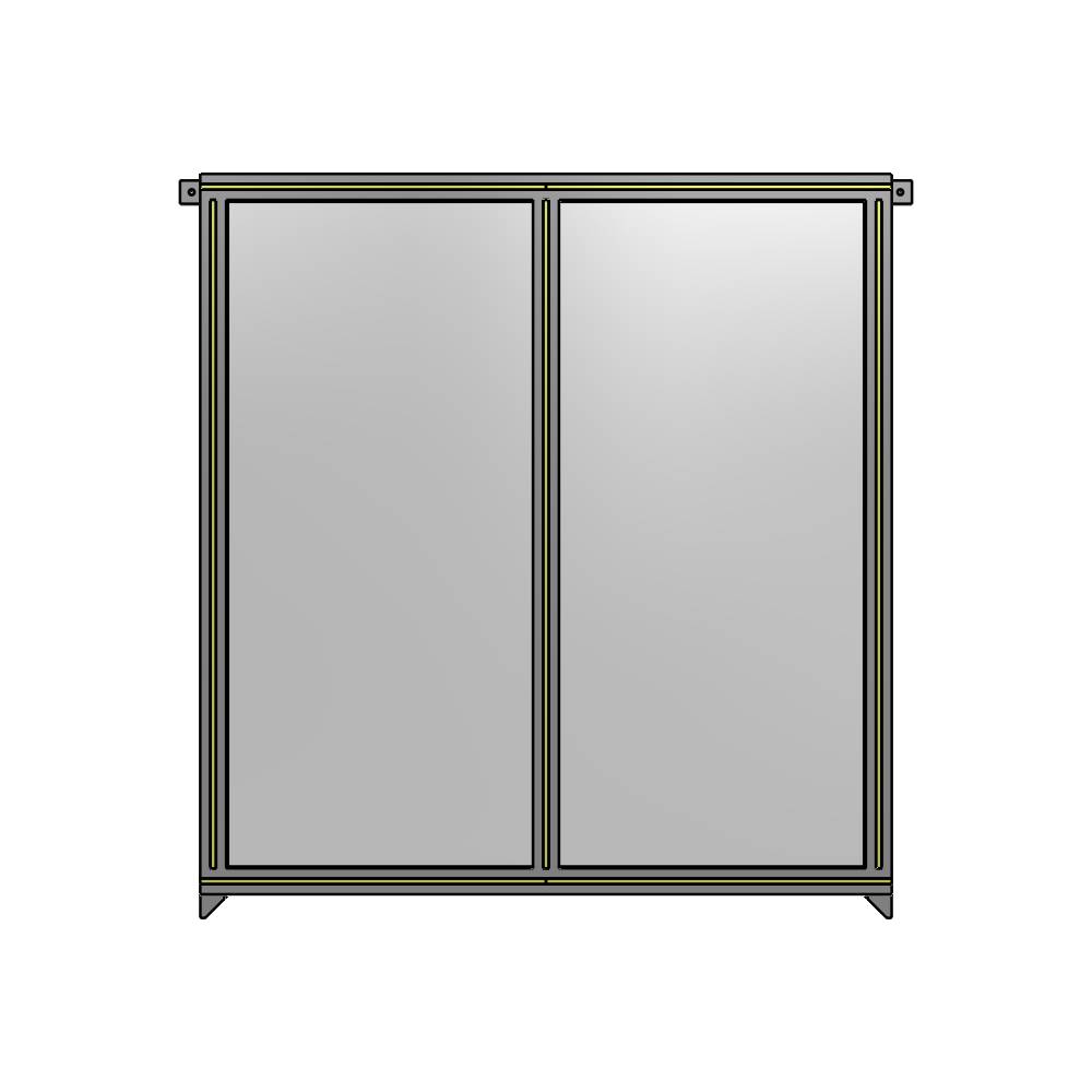 DOUBLE PANEL-NO LEGS, TIE PLATE AND ANGLE CONNECTORS 1400MM X 1200MM  1/4" POLYCARBONATE, AS A KIT