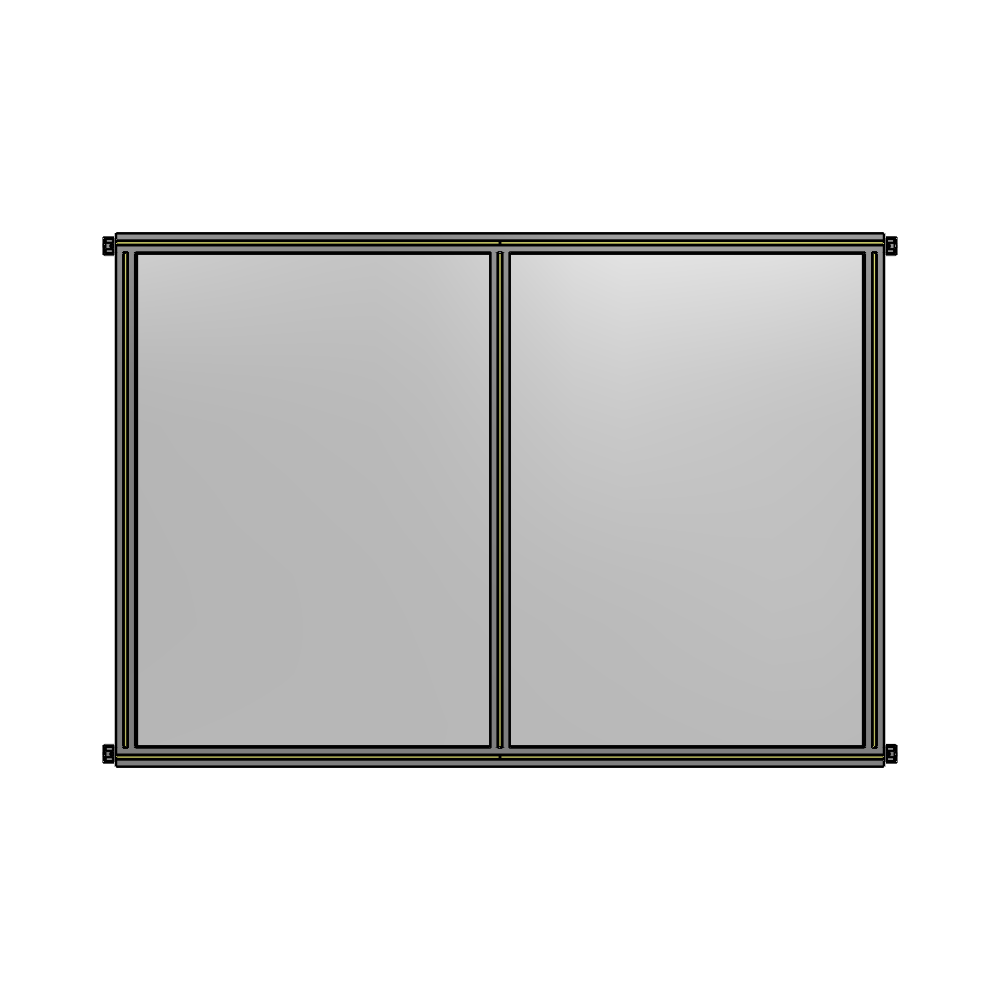 DOUBLE PANEL-NO LEGS, HINGE CONNECTORS 1400MM X 1800MM  1/4" POLYCARBONATE, AS A KIT