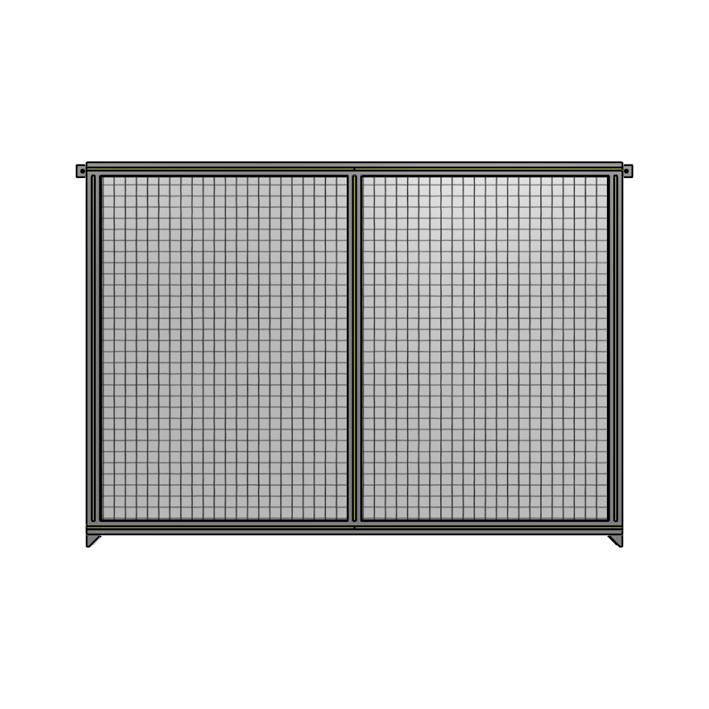 DOUBLE PANEL-NO LEGS, TIE PLATE AND ANGLE CONNECTORS 1400MM X 1800MM  1" MESH, AS A KIT