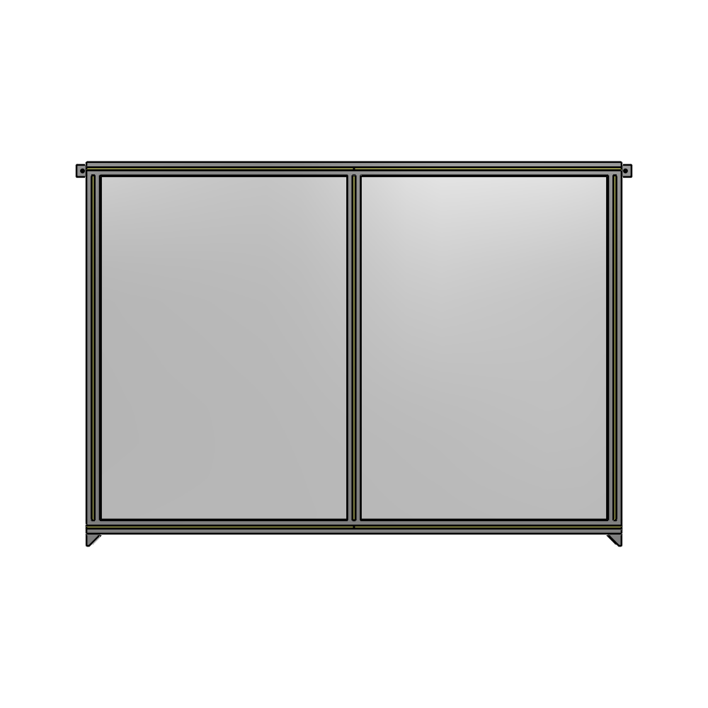 DOUBLE PANEL-NO LEGS, TIE PLATE AND ANGLE CONNECTORS 1400MM X 1800MM  1/4" POLYCARBONATE, AS A KIT