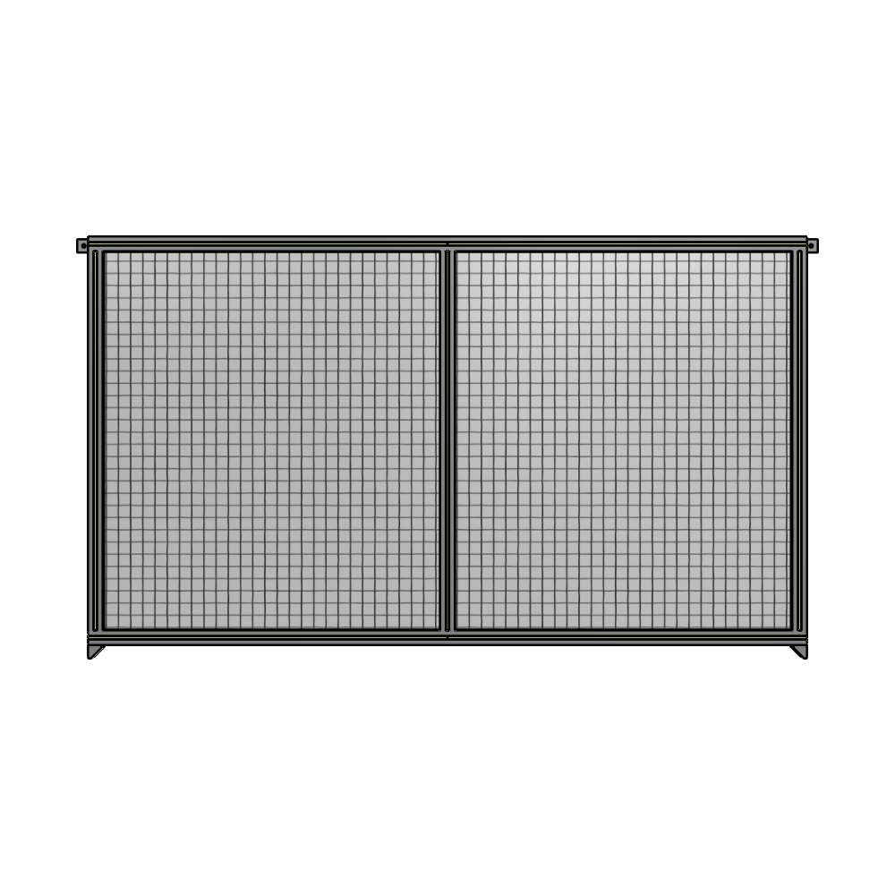 DOUBLE PANEL-NO LEGS, TIE PLATE AND ANGLE CONNECTORS 1400MM X 2200MM  1" MESH, FULLY ASSEMBLED