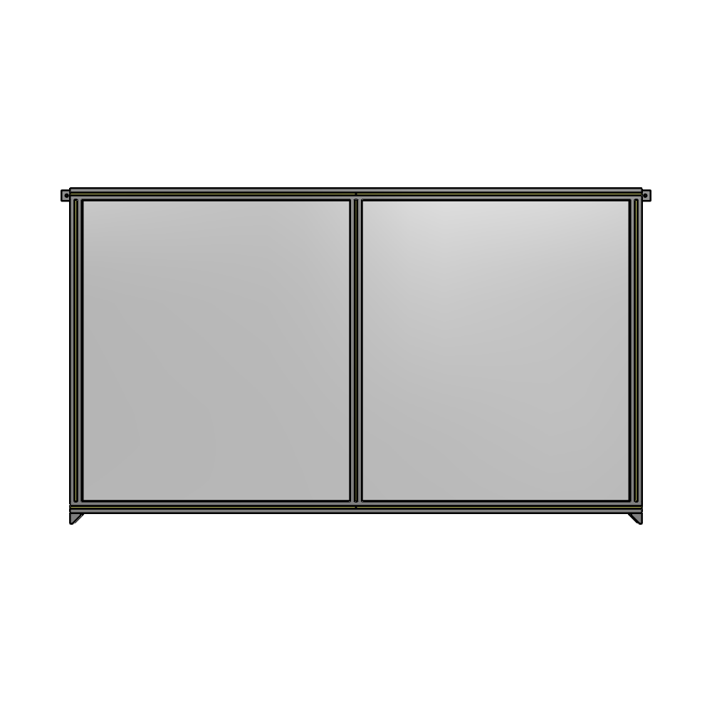 DOUBLE PANEL-NO LEGS, TIE PLATE AND ANGLE CONNECTORS 1400MM X 2200MM  1/4" POLYCARBONATE, AS A KIT