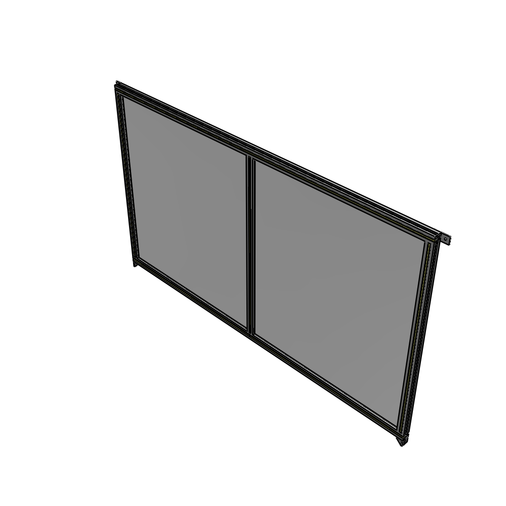 B4-1400-2200-0150-TYPZK DOUBLE PANEL-NO LEGS, TIE PLATE AND ANGLE CONNECTORS 1400MM X 2200MM  1/4" POLYCARBONATE, AS A KIT