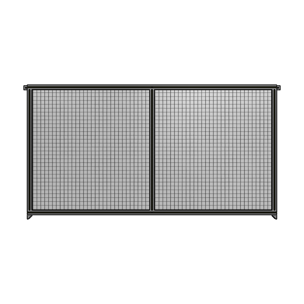 DOUBLE PANEL-NO LEGS, TIE PLATE AND ANGLE CONNECTORS 1400MM X 2400MM  1" MESH, FULLY ASSEMBLED