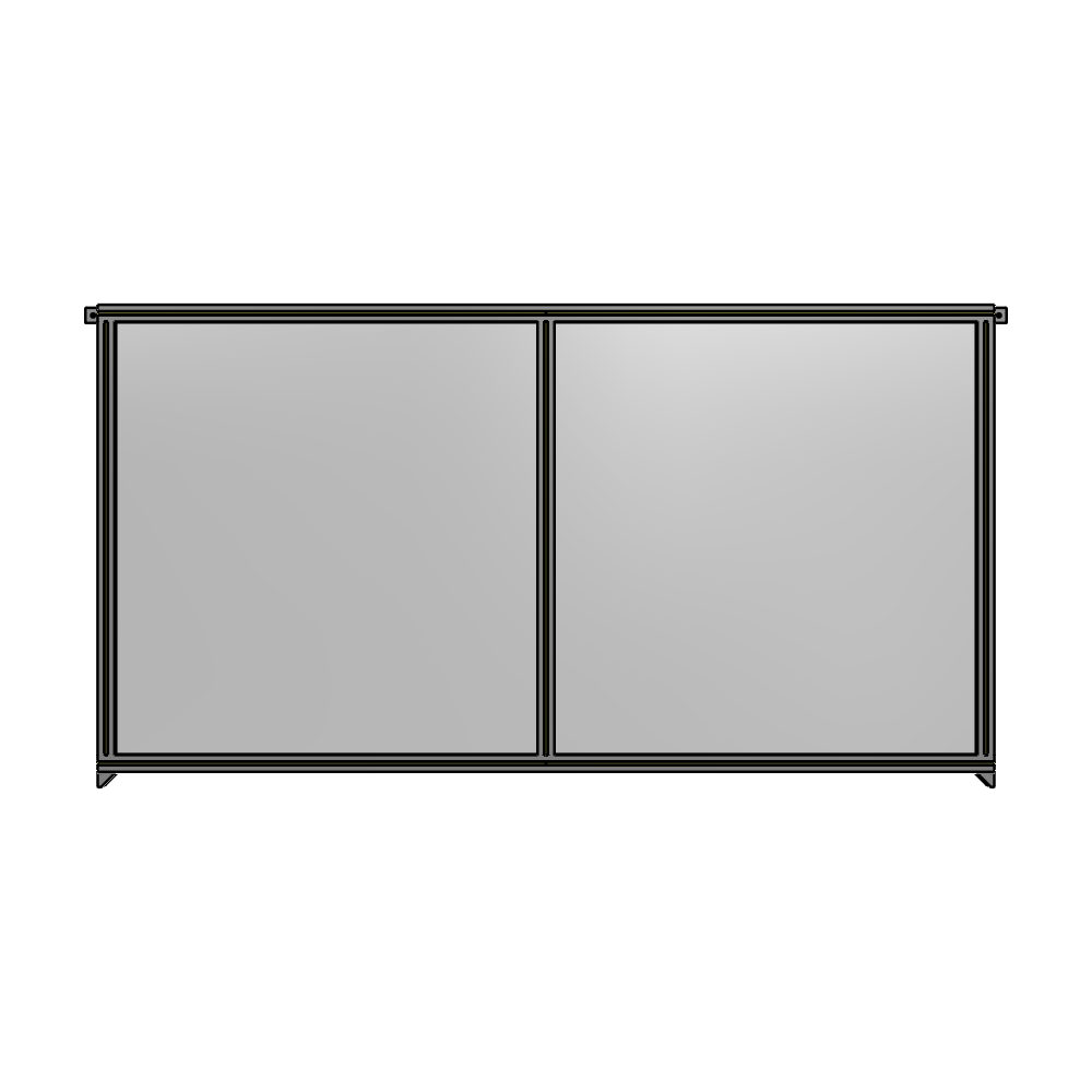 DOUBLE PANEL-NO LEGS, TIE PLATE AND ANGLE CONNECTORS 1400MM X 2400MM  1/4" POLYCARBONATE, AS A KIT