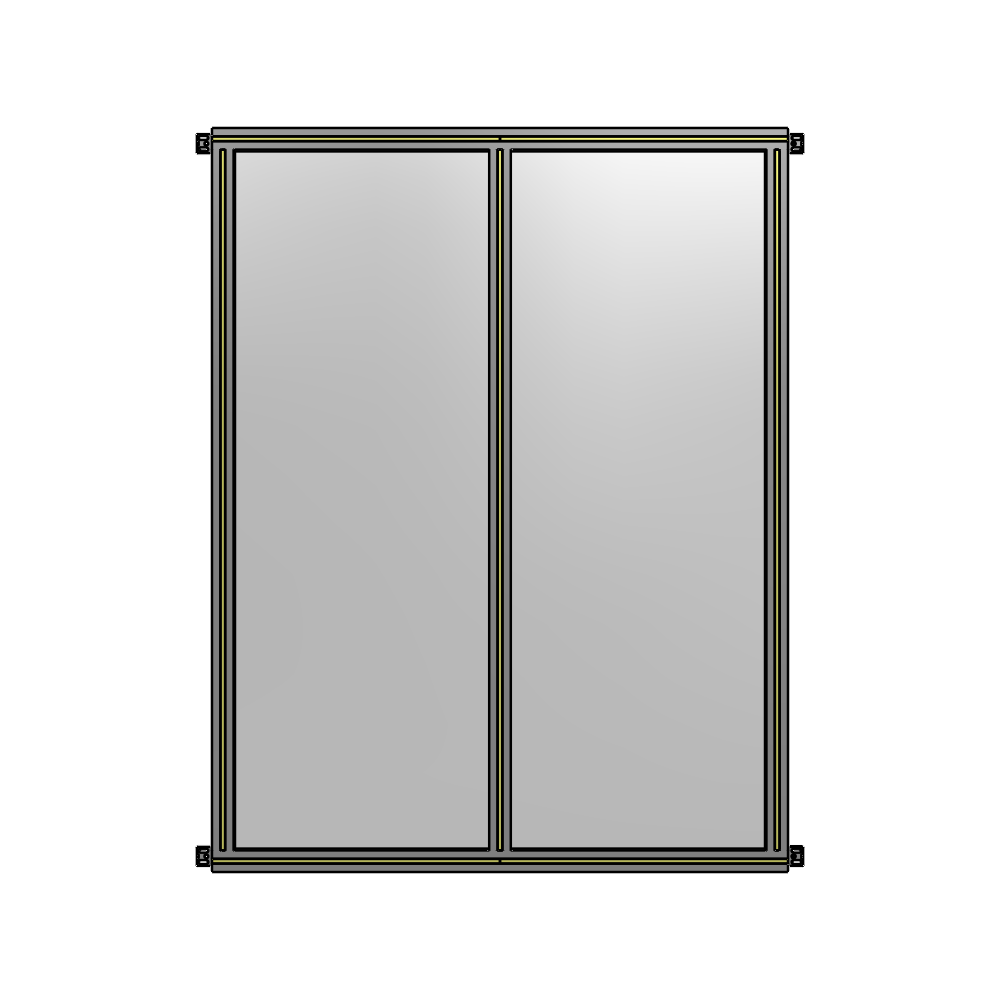 DOUBLE PANEL-NO LEGS, HINGE CONNECTORS 1700MM X 1200MM  1/4" POLYCARBONATE, AS A KIT