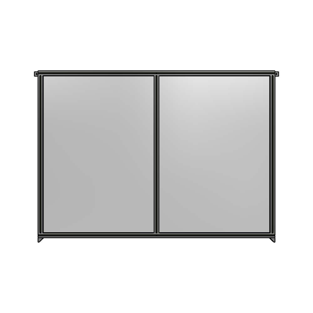 DOUBLE PANEL-NO LEGS, TIE PLATE AND ANGLE CONNECTORS 1700MM X 2200MM  1/4" POLYCARBONATE, AS A KIT