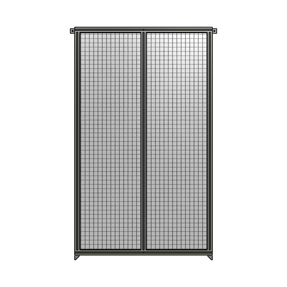 DOUBLE PANEL-NO LEGS, TIE PLATE AND ANGLE CONNECTORS 2135MM X 1200MM  1" MESH, FULLY ASSEMBLED