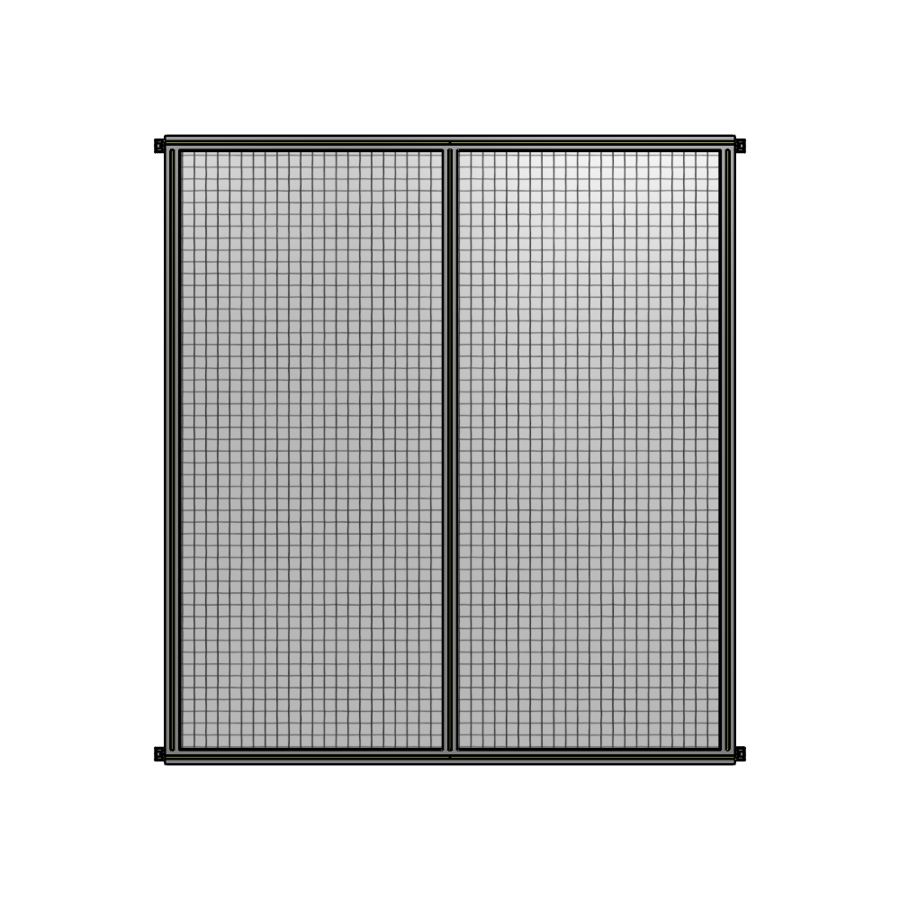 DOUBLE PANEL-NO LEGS, HINGE CONNECTORS 2135MM X 1800MM  1" MESH, FULLY ASSEMBLED
