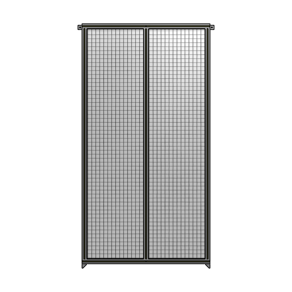 DOUBLE PANEL-NO LEGS, TIE PLATE AND ANGLE CONNECTORS 2400MM X 1200MM  1" MESH, FULLY ASSEMBLED