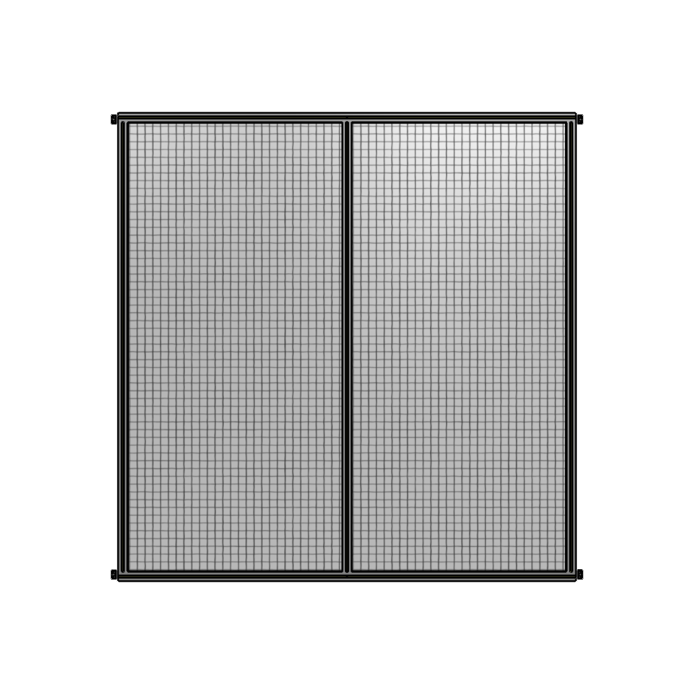 DOUBLE PANEL-NO LEGS, HINGE CONNECTORS 2400MM X 2200MM  1" MESH, AS A KIT