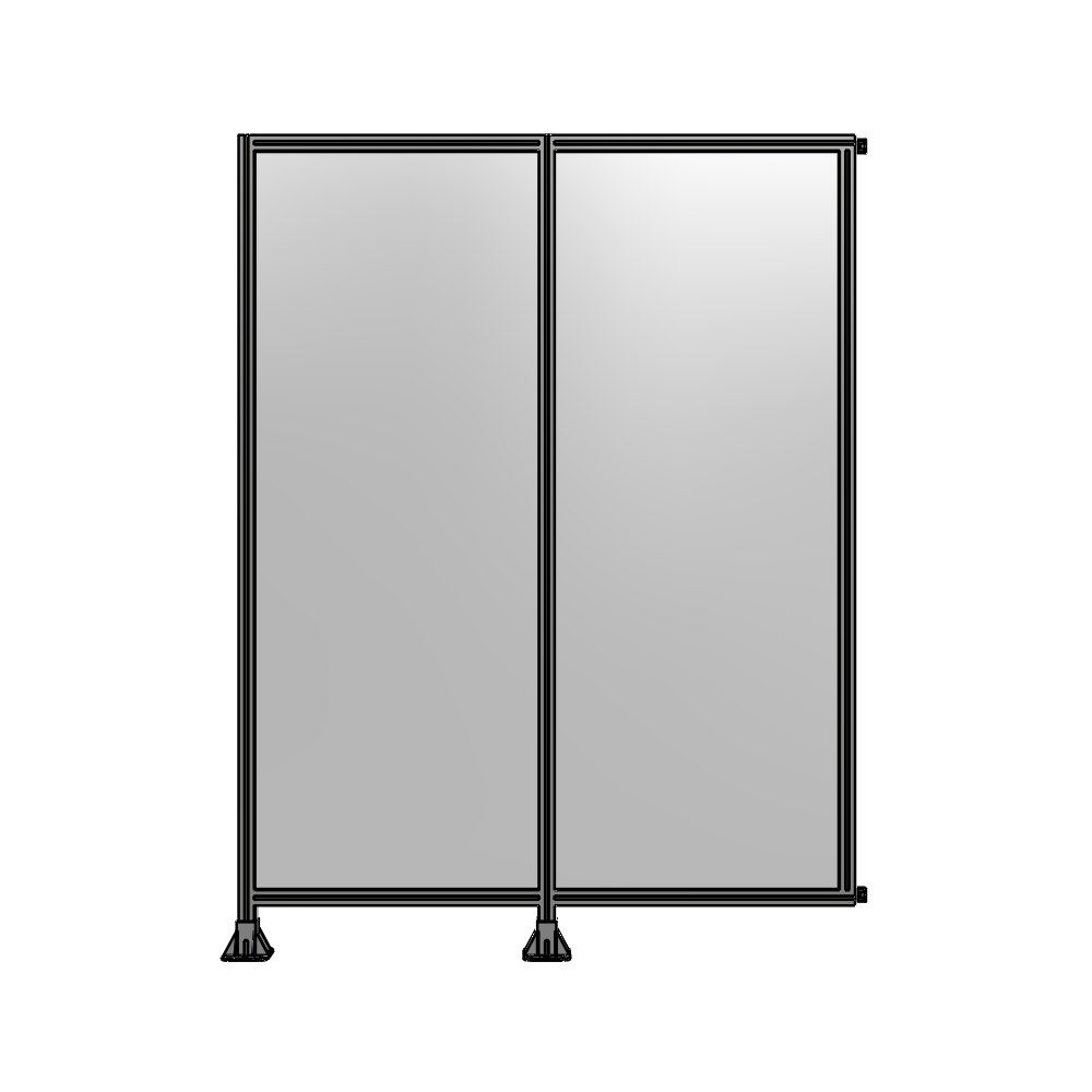 DOUBLE PANEL-LEGS ON LEFT AND CENTER WITH HINGES 2400MM X 1800MM  1/4" POLYCARBONATE, AS A KIT