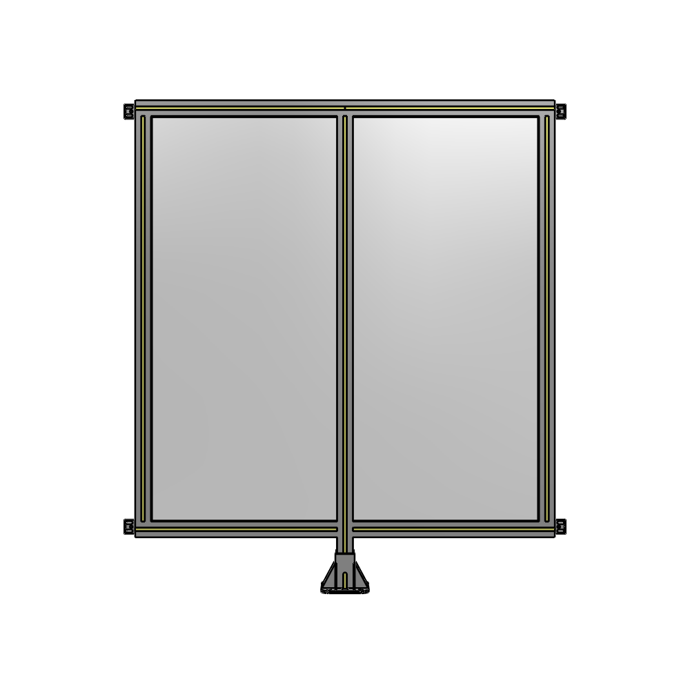 DOUBLE PANEL-LEG IN CENTER AND HINGE CONNECTORS 1400MM X 1200MM  1/4" POLYCARBONATE, AS A KIT
