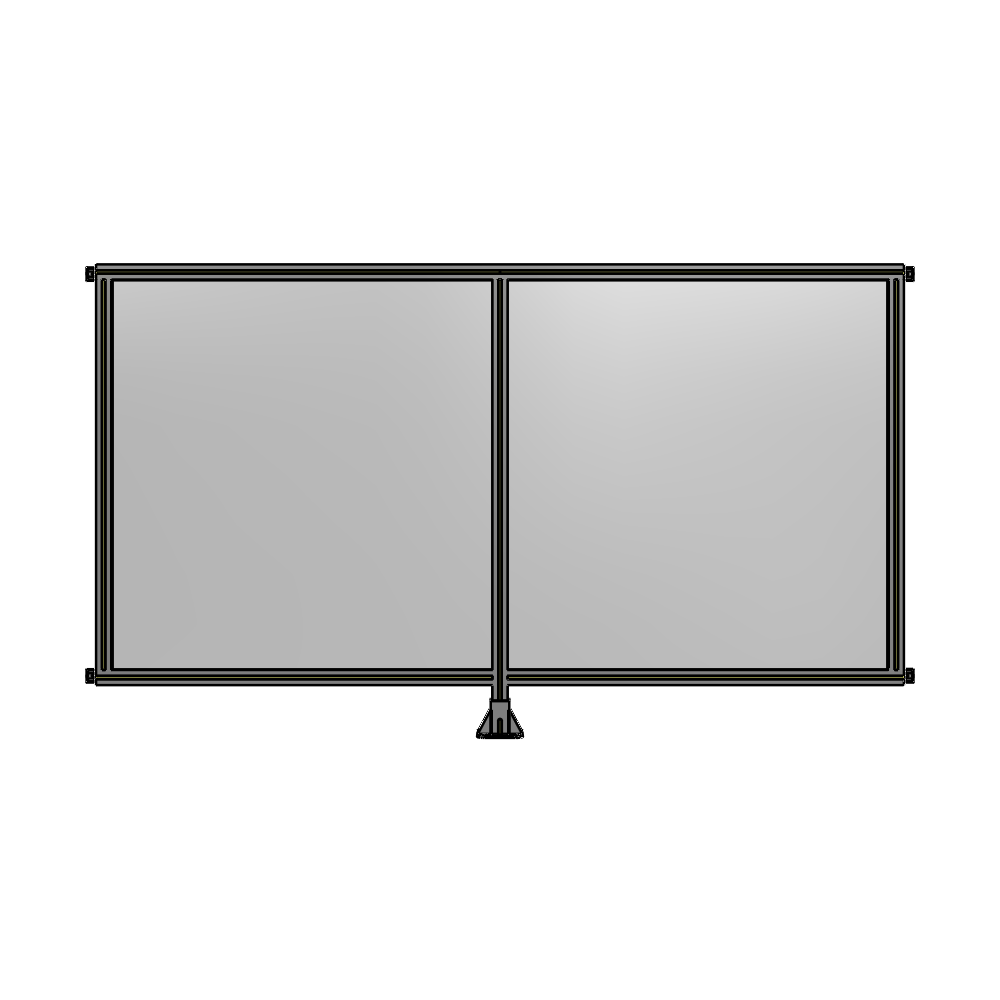 DOUBLE PANEL-LEG IN CENTER AND HINGE CONNECTORS 1400MM X 2400MM  1/4" POLYCARBONATE, AS A KIT