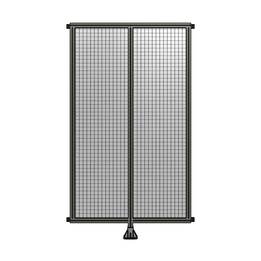 DOUBLE PANEL-LEG IN CENTER AND HINGE CONNECTORS 2135MM X 1200MM  1" MESH, AS A KIT
