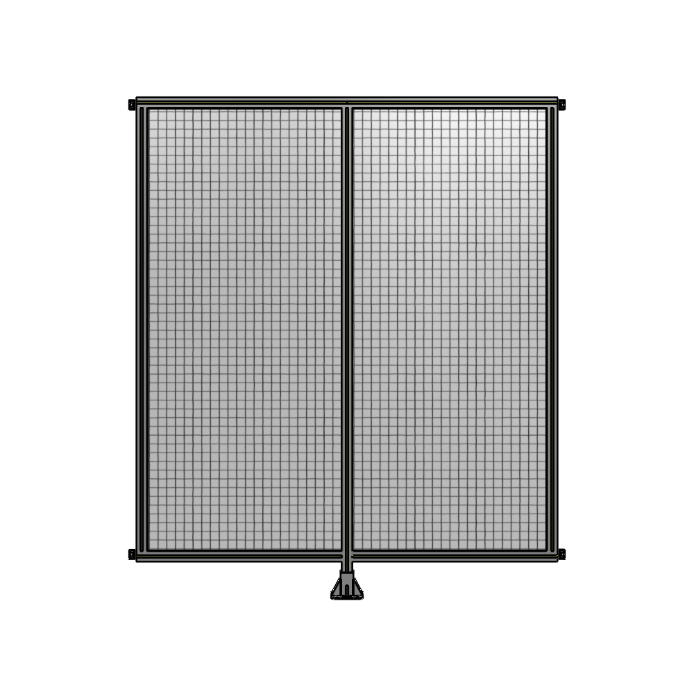 DOUBLE PANEL-LEG IN CENTER AND HINGE CONNECTORS 2135MM X 1800MM  1" MESH, FULLY ASSEMBLED