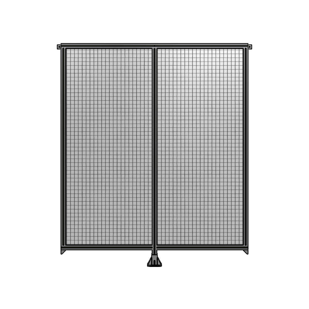 DOUBLE PANEL-LEG IN CENTER AND TIE PLATE CONNECTORS 2135MM X 1800MM  1" MESH, AS A KIT