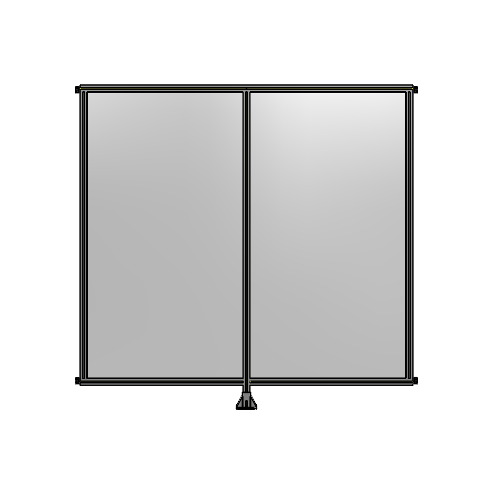 DOUBLE PANEL-LEG IN CENTER AND HINGE CONNECTORS 2135MM X  2200MM  1/4" POLYCARBONATE, AS A KIT