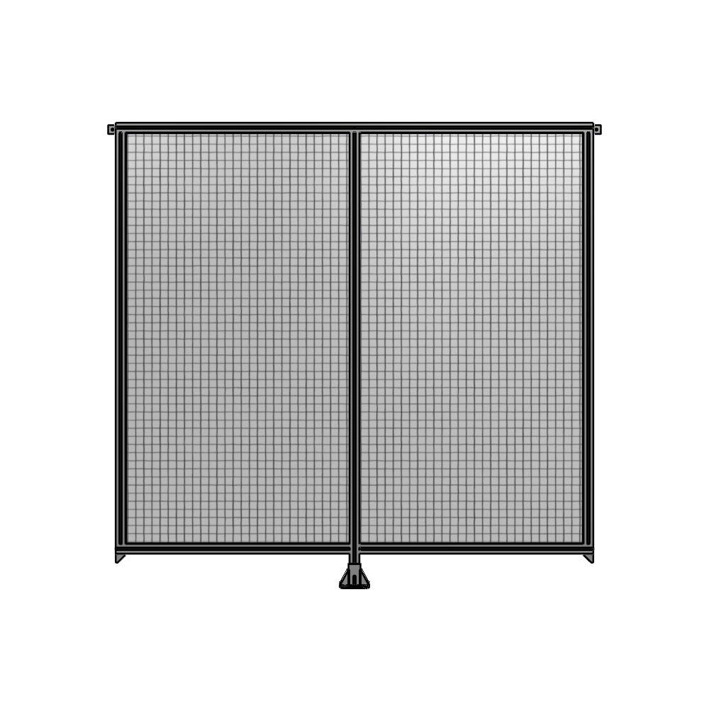 DOUBLE PANEL-LEG IN CENTER AND TIE PLATE CONNECTORS 2135MM X  2200MM  1" MESH, AS A KIT