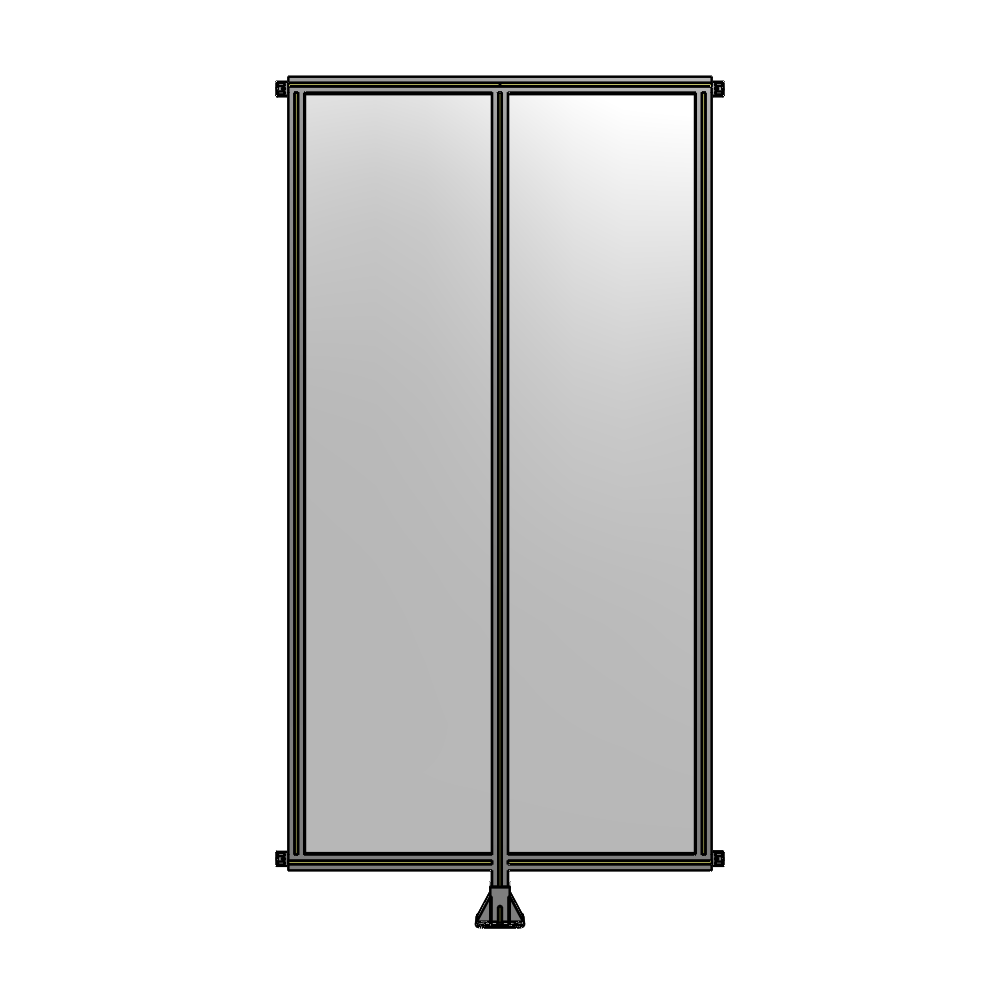 DOUBLE PANEL-LEG IN CENTER AND HINGE CONNECTORS 2400MM X 1200MM  1/4" POLYCARBONATE, AS A KIT