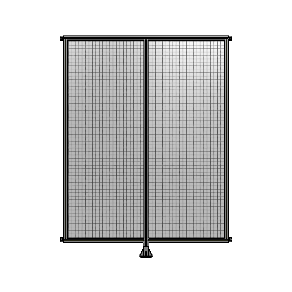 DOUBLE PANEL-LEG IN CENTER AND HINGE CONNECTORS 2400MM X 1800MM  1" MESH, FULLY ASSEMBLED