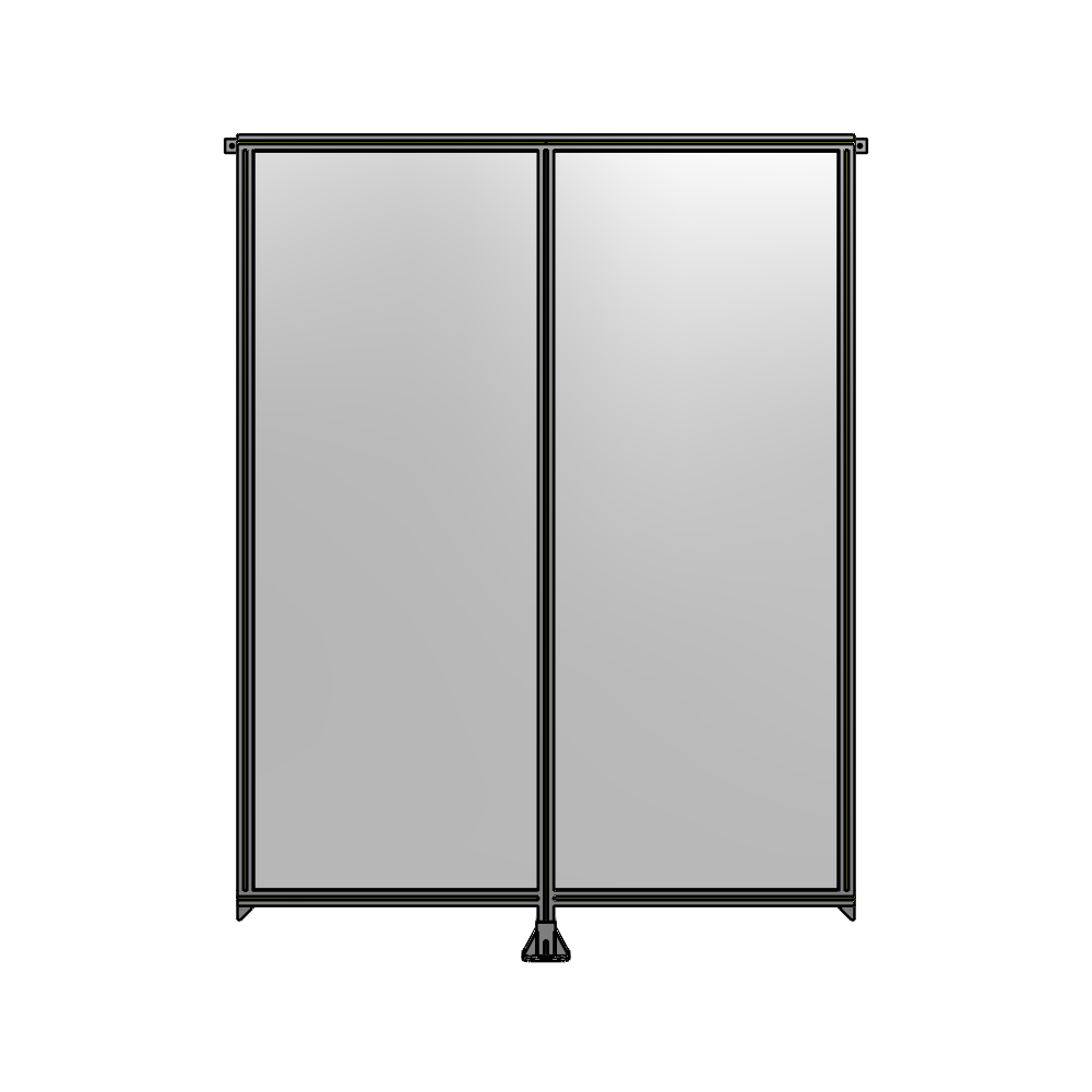 DOUBLE PANEL-LEG IN CENTER AND TIE PLATE CONNECTORS 2400MM X 1800MM  1/4" POLYCARBONATE, AS KIT