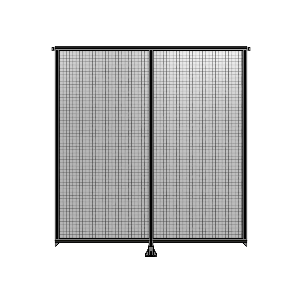 DOUBLE PANEL-LEG IN CENTER AND TIE PLATE CONNECTORS 2400MM X 2200MM  1" MESH, AS A KIT