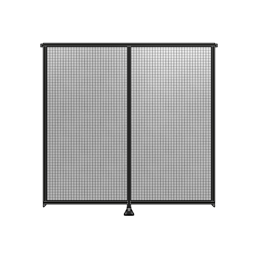 DOUBLE PANEL-LEG IN CENTER AND TIE PLATE CONNECTORS 2400MM X 2400MM  1" MESH, AS A KIT