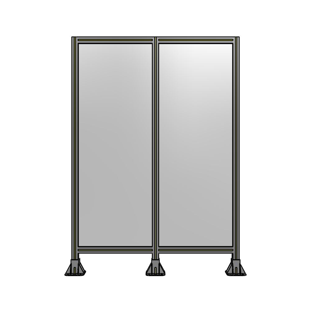 DOUBLE PANEL-3 LEGS  1700MM X 1200MM  1/4" POLYCARBONATE, FULLY ASSEMBLED