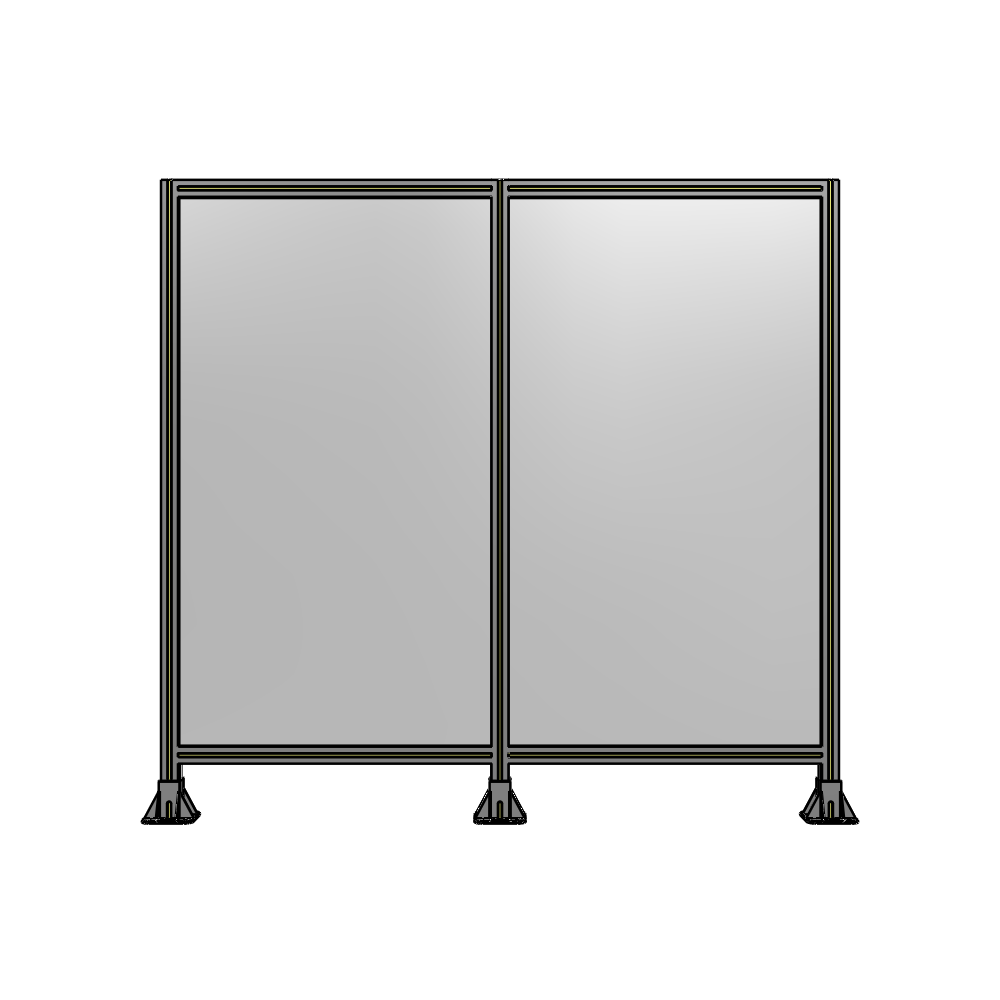 DOUBLE PANEL-3 LEGS  1700MM X 1800MM  1/4" POLYCARBONATE, FULLY ASSEMBLED
