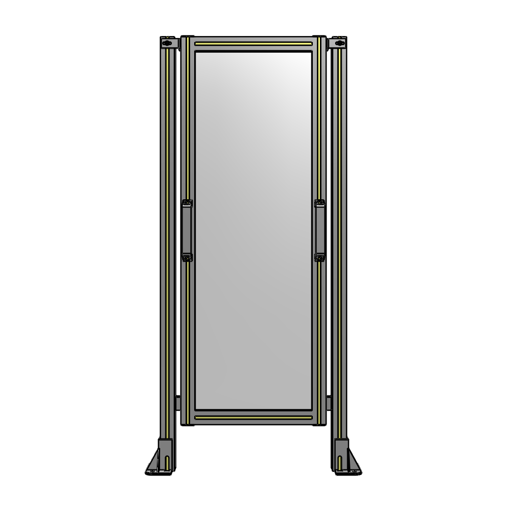 SINGLE REMOVABLE PANEL WITH LEGS 1400MM X 600MM 1/4" POLYCARBONATE, FULLY ASSEMBLED